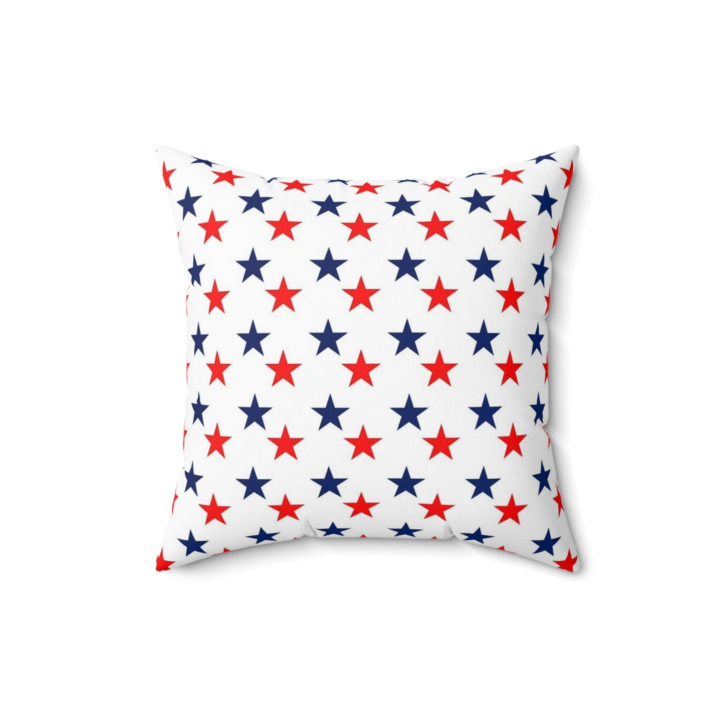 Spun Polyester Square Pillow stars red white and blue