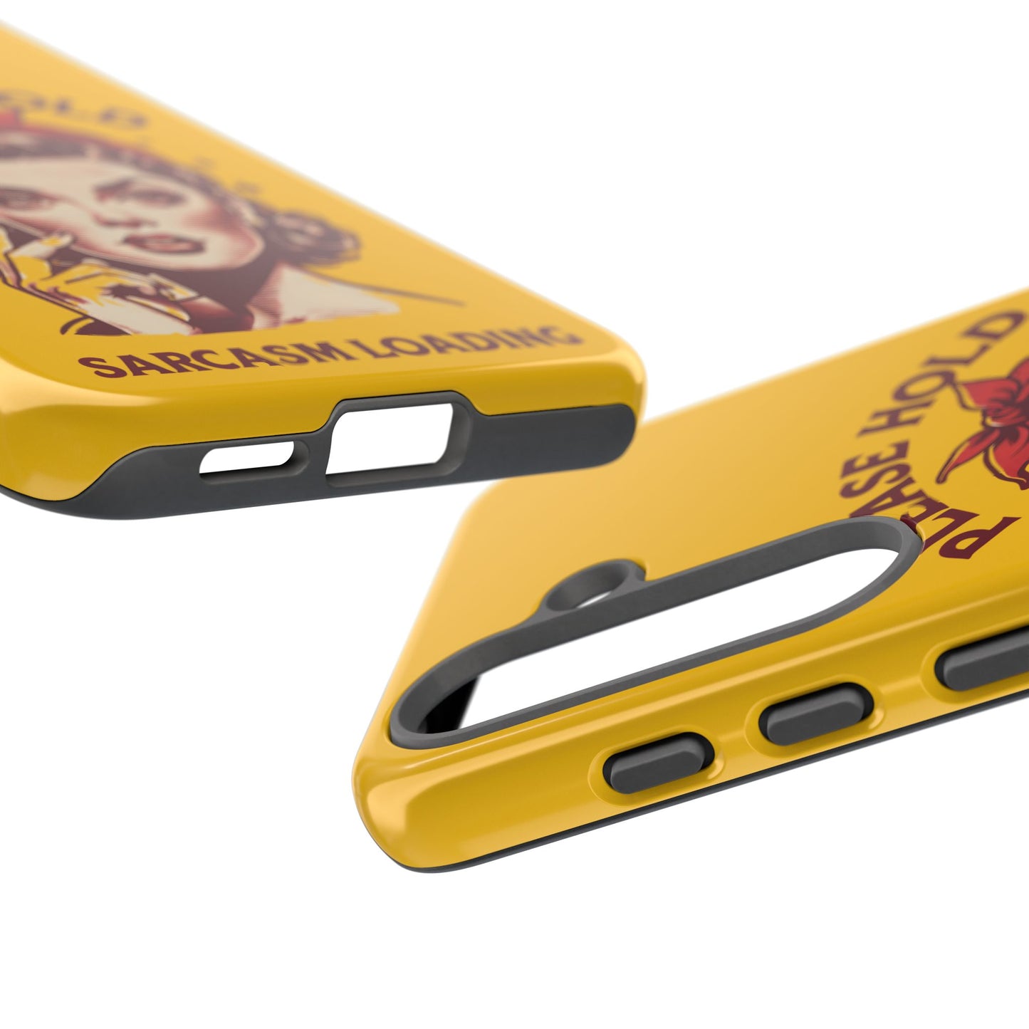 Phone Case - "Please Hold, Sarcasm Loading" Retro Pin-Up Tough Case