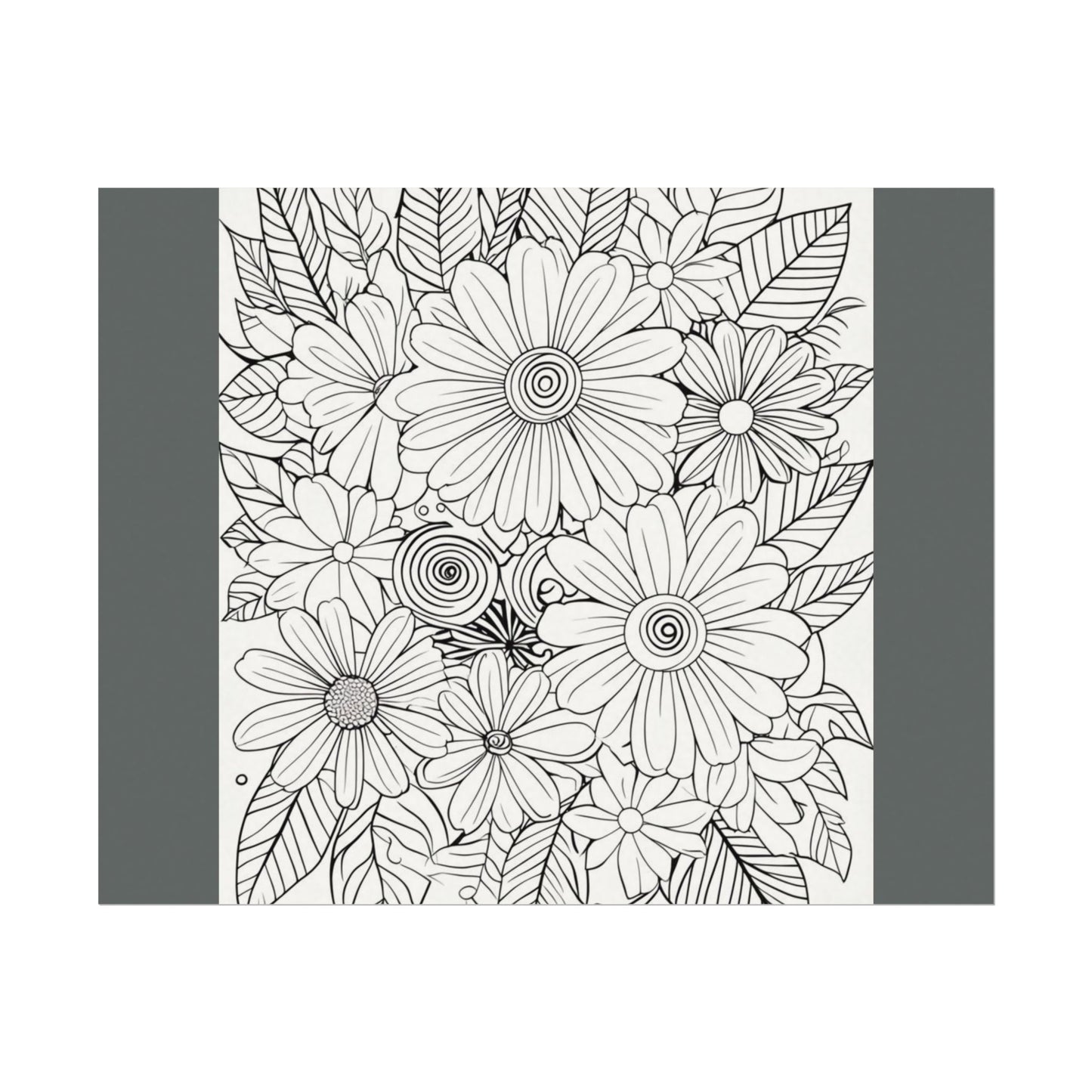 COLOR IT YOURSELF  Line Art Poster — Textured Matte Print