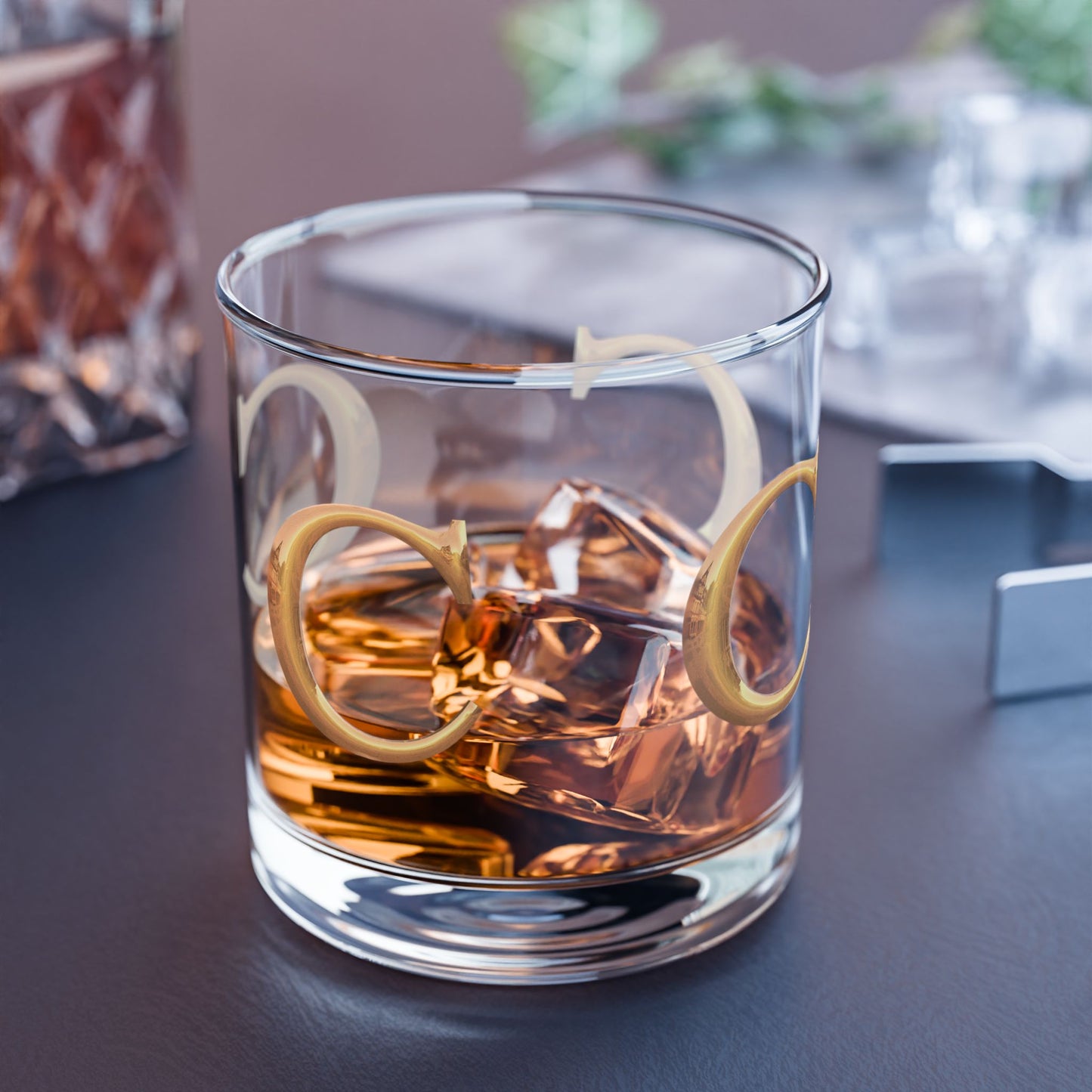 Elegant Personalized Rocks Glass Set