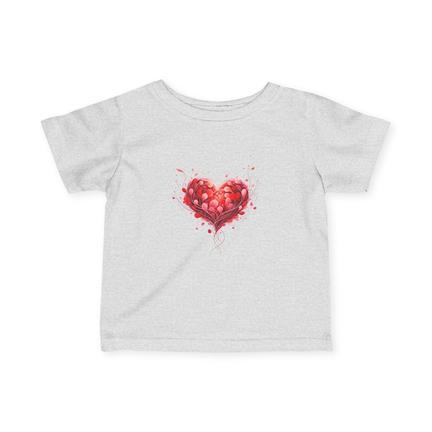Infant Tee with Watercolor Heart – Baby Valentine Shirt