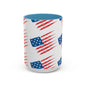 Patriotic Accent Coffee Mug | USA Flag Design