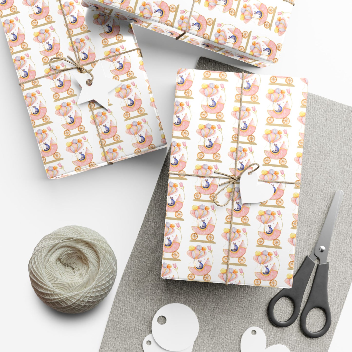Gift Wrap Paper — Cute Floral Bunny Baby Shower Wrap