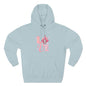 Love Blossom Hoodie — Pink Floral "LOVE" Graphic Fleece Hoodie