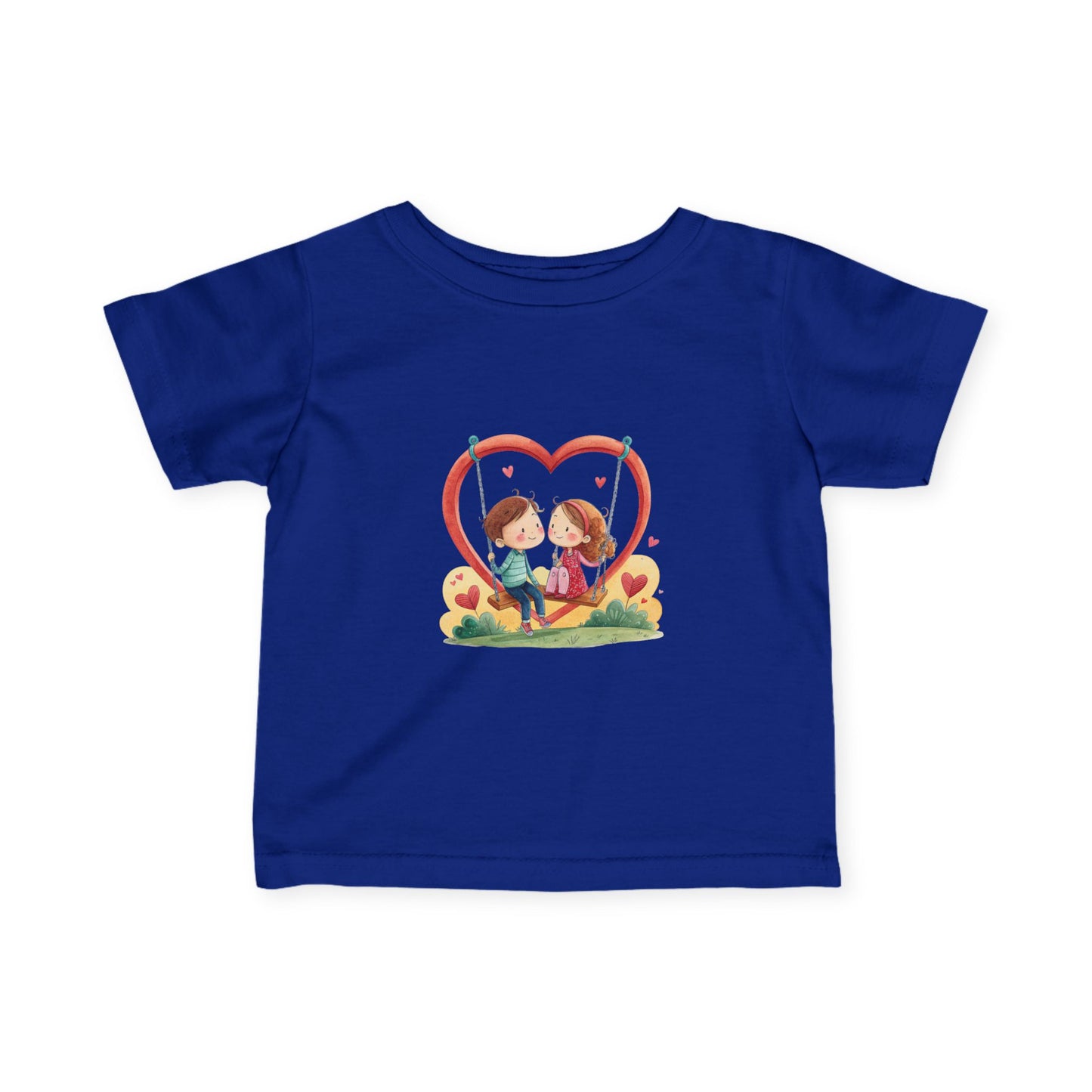 Infant Tee — Cute Heart Kids Valentine Design