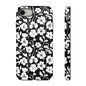 Floral Noir Tough Phone Case — Black & White Flower Protective Cover