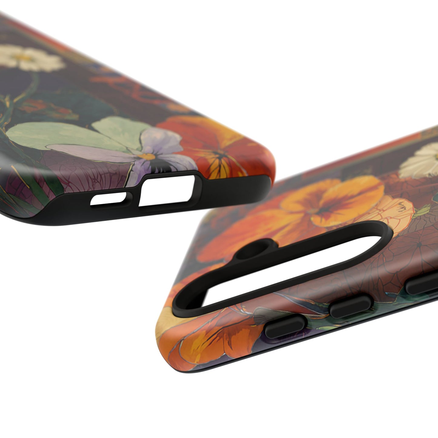 Floral Pansy Tough Phone Case — Vintage Botanical Protection