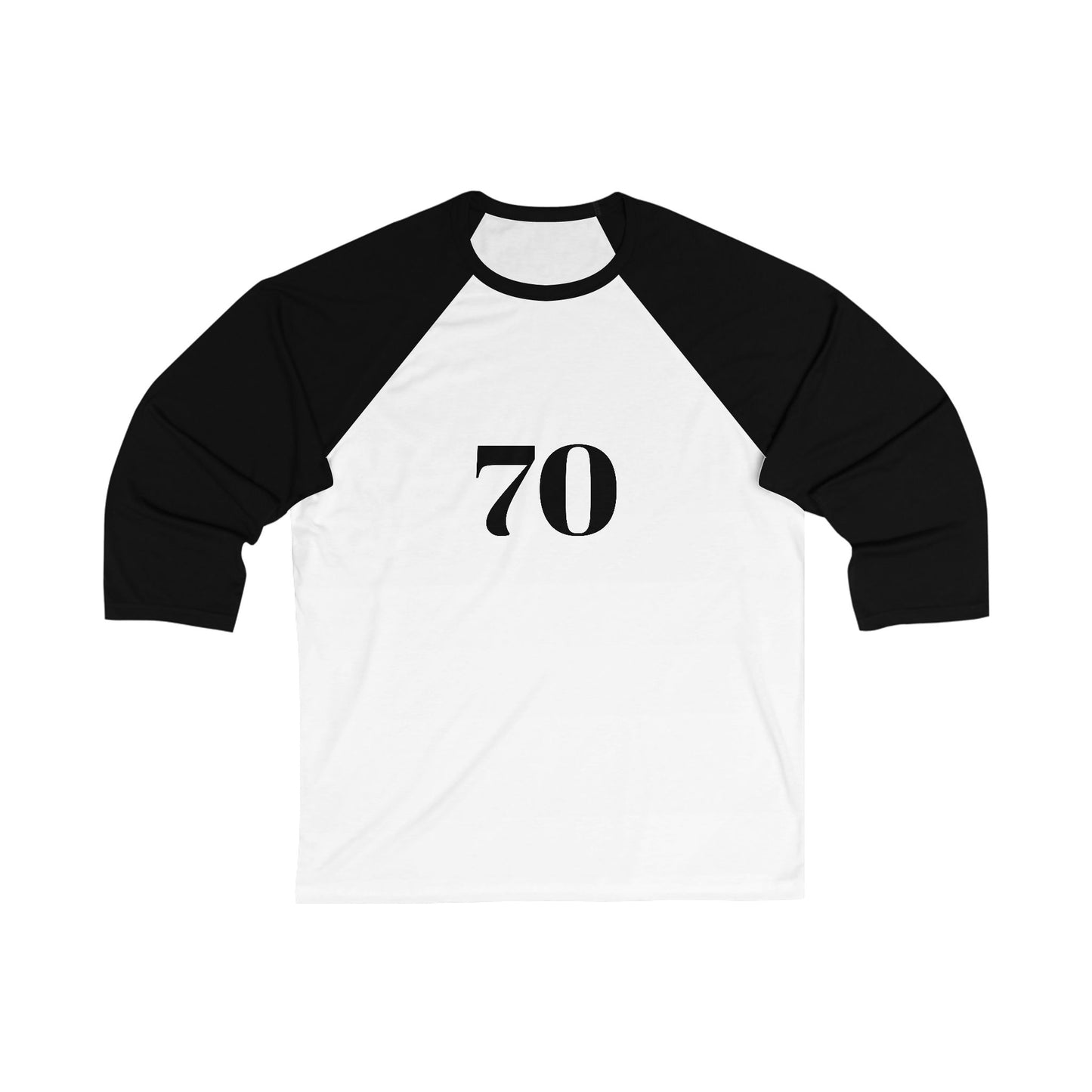 Retro Unisex 3/4 Sleeve Baseball Tee 70