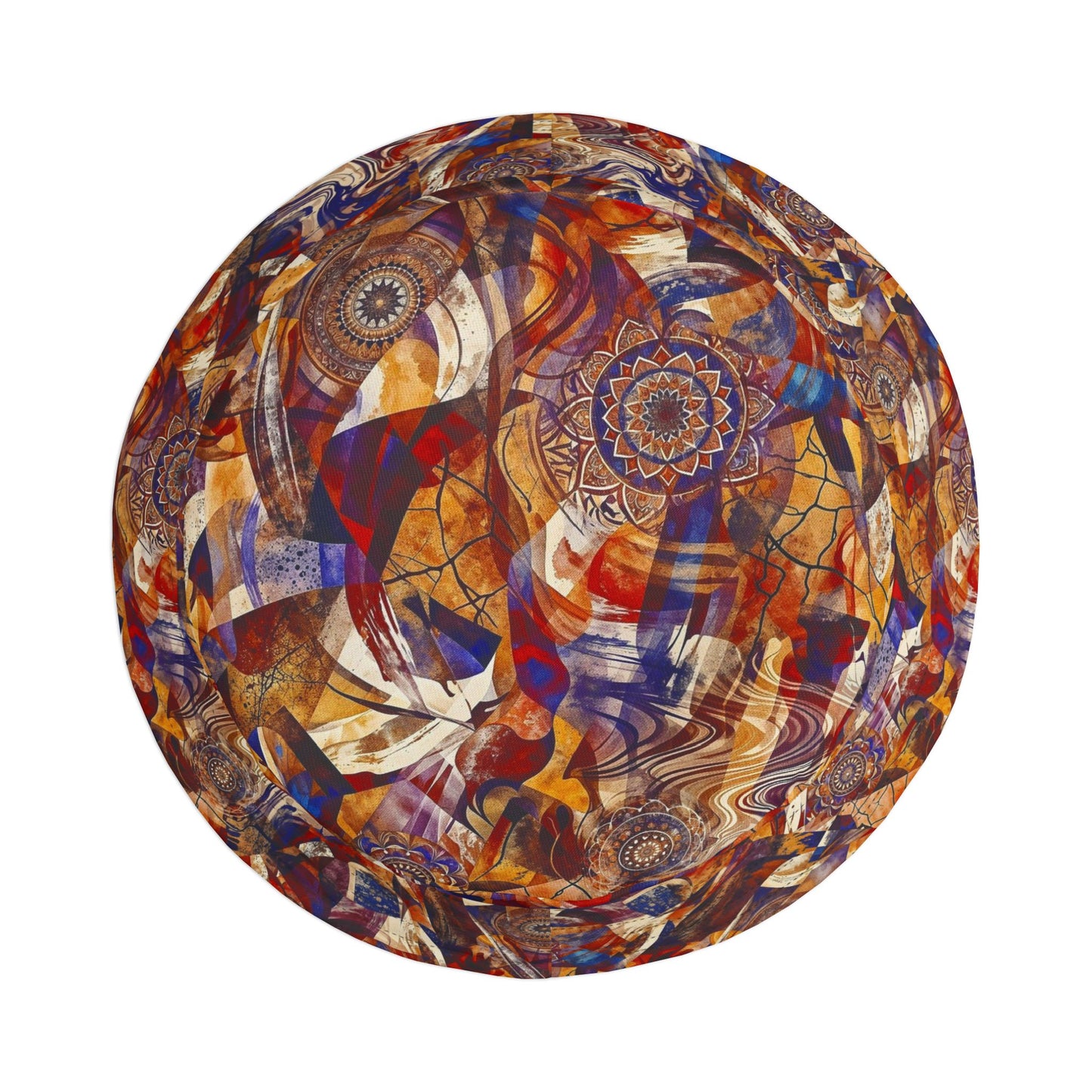 Abstract Autumn Swirl Bucket Hat — Colorful Psychedelic All-Over-Print