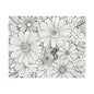 COLOR IT YOURSELF Floral Line Art Poster — Textured Matte Print