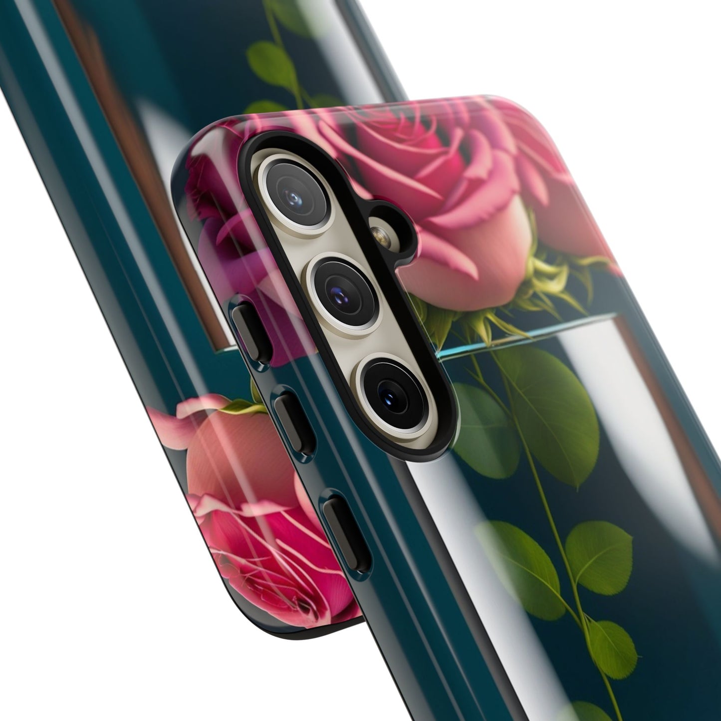 Penguin in a Glass Floral Tough Phone Case — Cute Protective Phone Cover