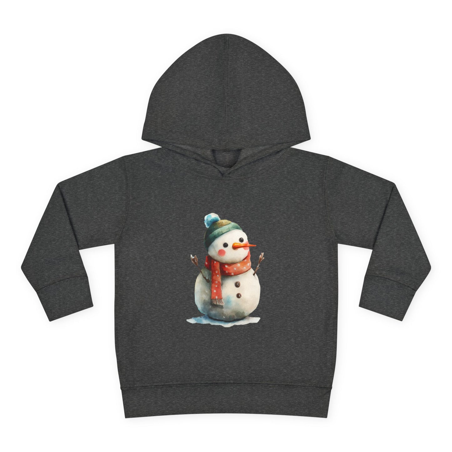 Cozy Snowman Toddler Pullover Fleece Hoodie - Winter Apparel, Cute Gift for Kids, Holiday Wear, Soft Hoodie for Toddlers, Christmas Outfit