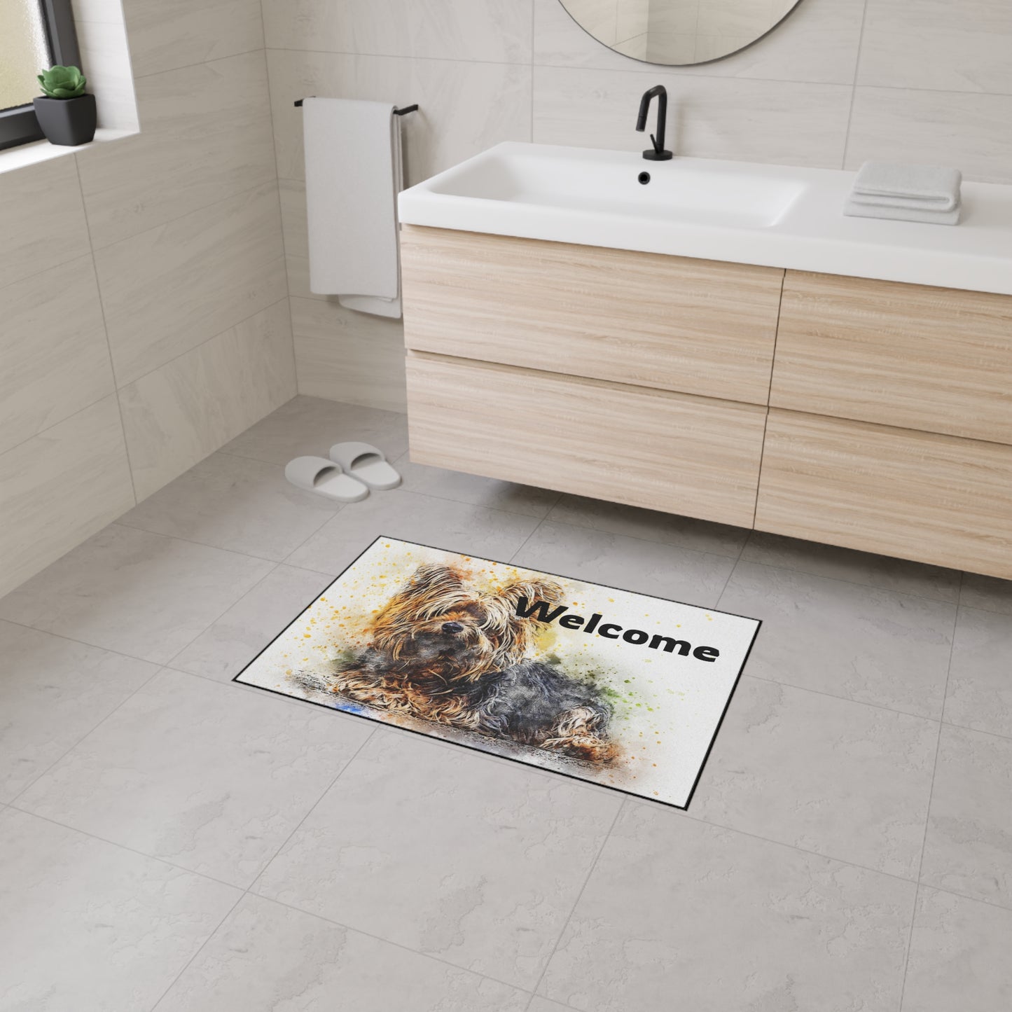Yorkshire Terrier Welcome Floor Mat — Heavy Duty Non-Slip Doormat