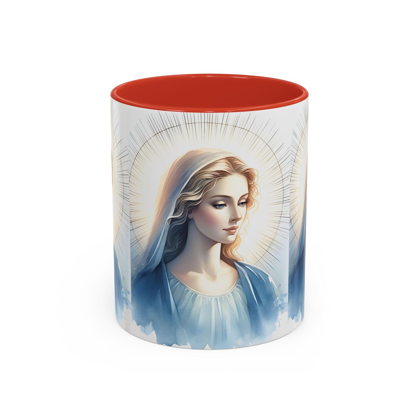 Serene Virgin Mary Accent Coffee Mug