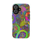 Psychedelic Mandala Tough Phone Case — Colorful Floral Geometric iPhone Cover