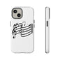 Musical Notes Phone Case — Black Treble Clef Music Staff Tough Case