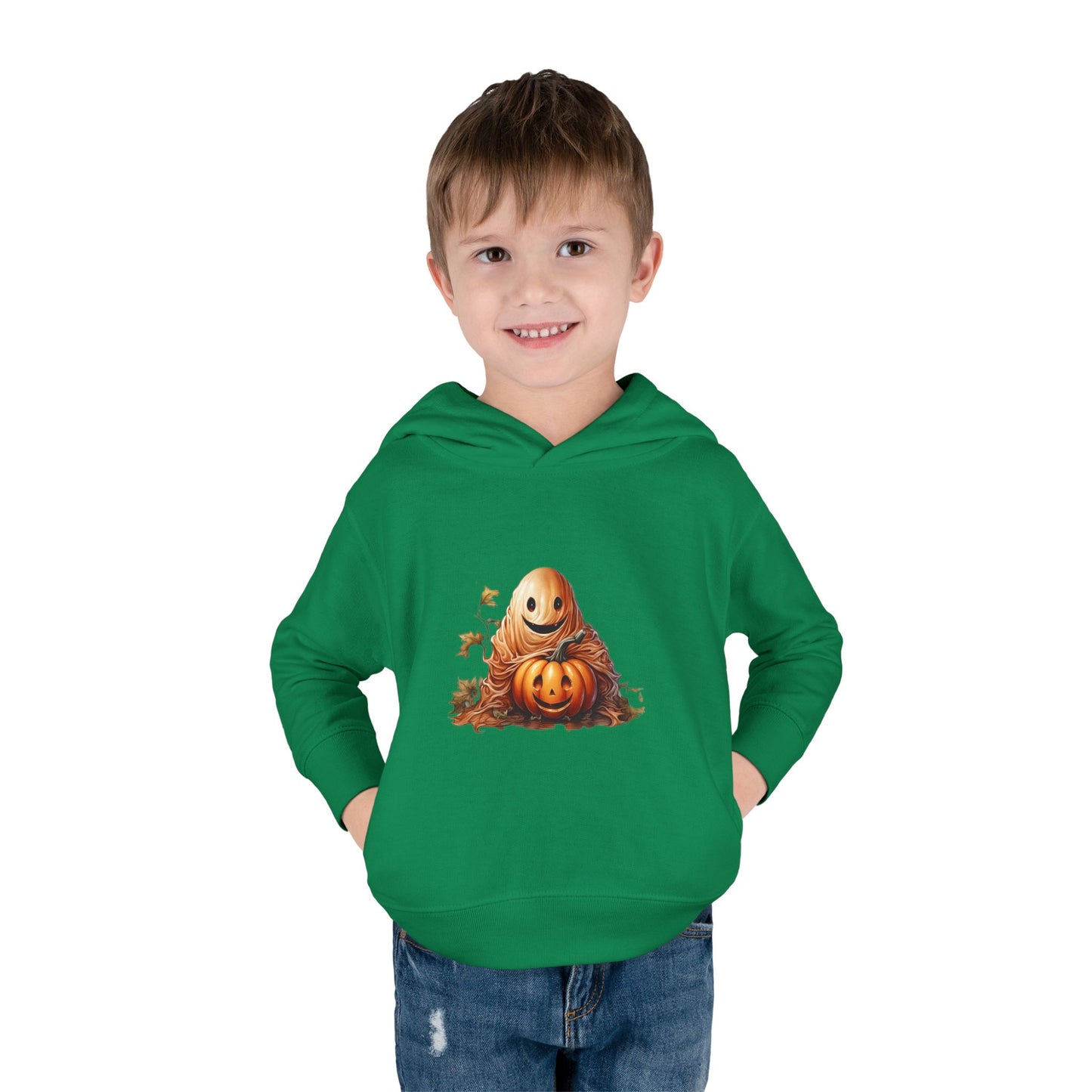 Halloween Toddler Hoodie, Cozy Pullover for Kids, Cute Fleece Sweatshirt, Perfect Fall Gift, Pumpkin Design