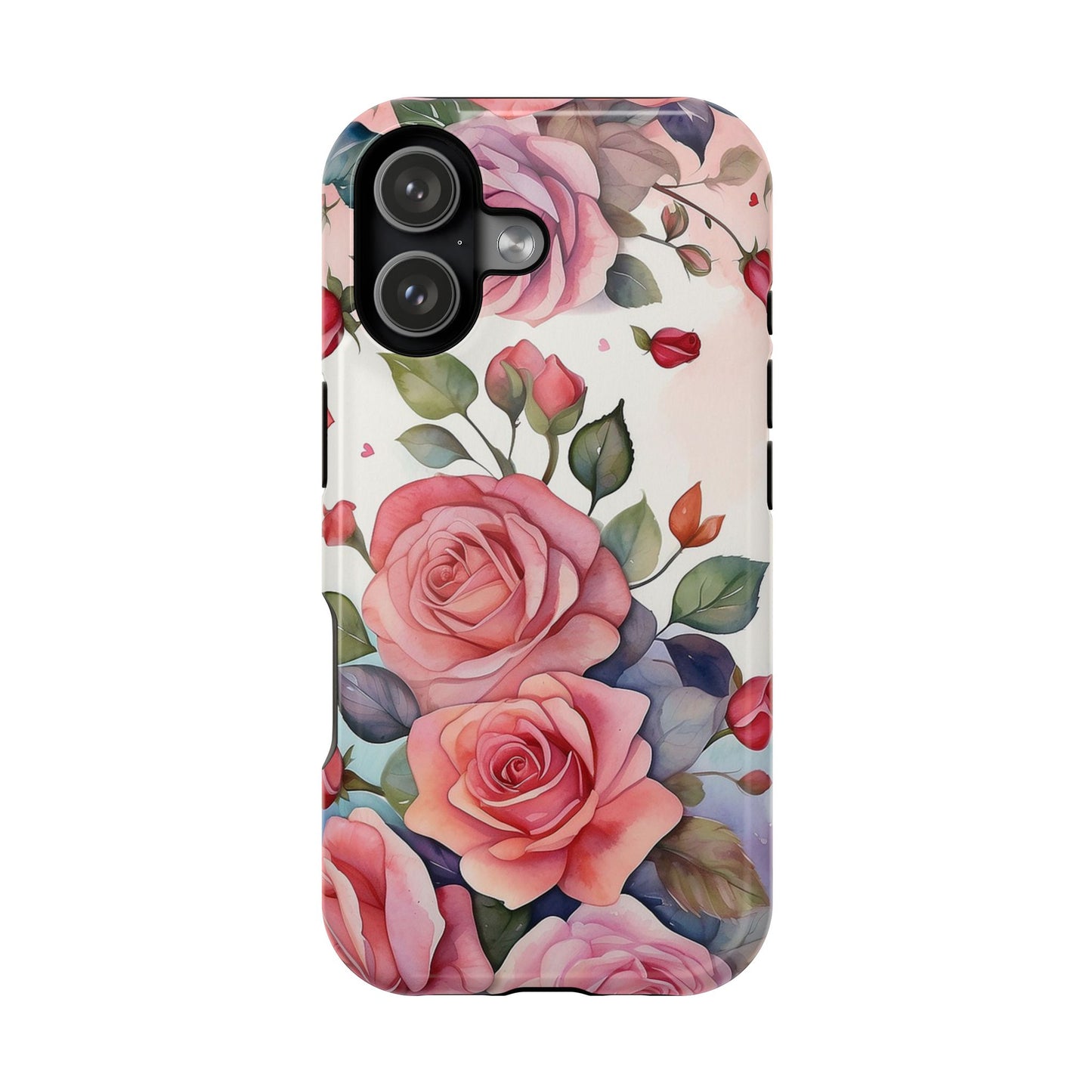 Floral Rose Magnetic Phone Case — Impact-Resistant Protective Cover