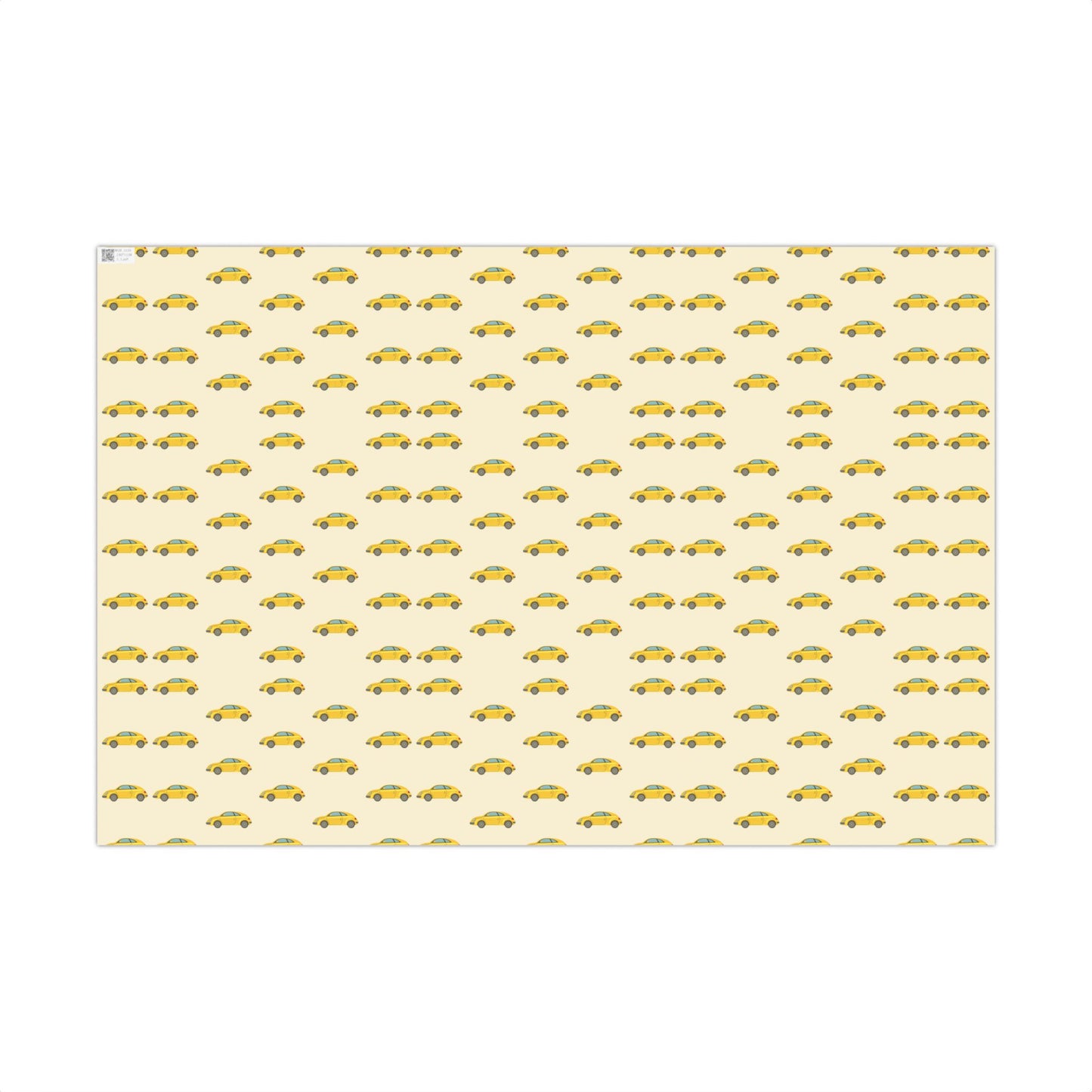 Taxi Pattern Gift Wrap Paper — Yellow Cab Wrapping Sheets for Car Lovers