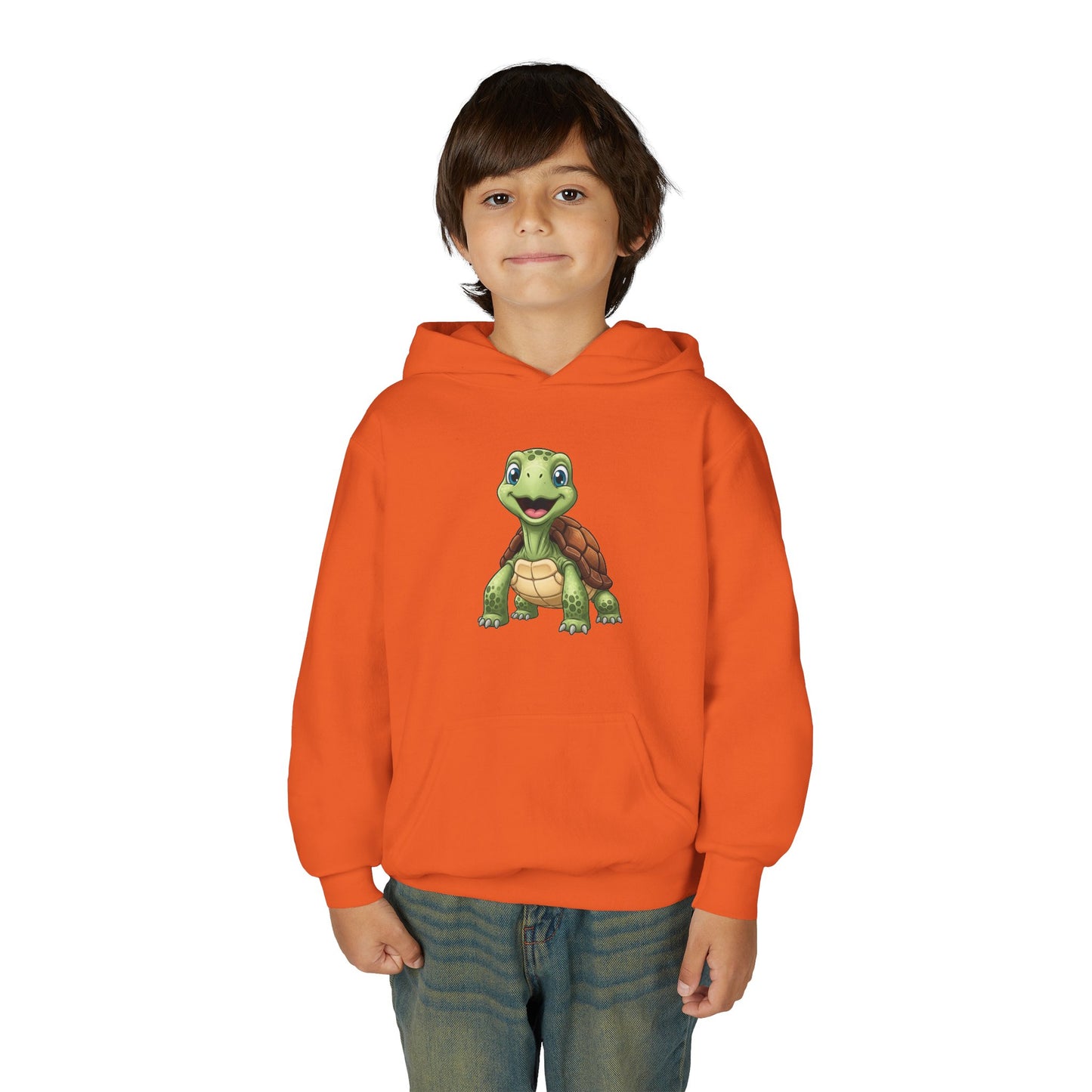 Kids Cute Turtle Hoodie - Playful Juvenile Turtle Graphic Sweatshirt