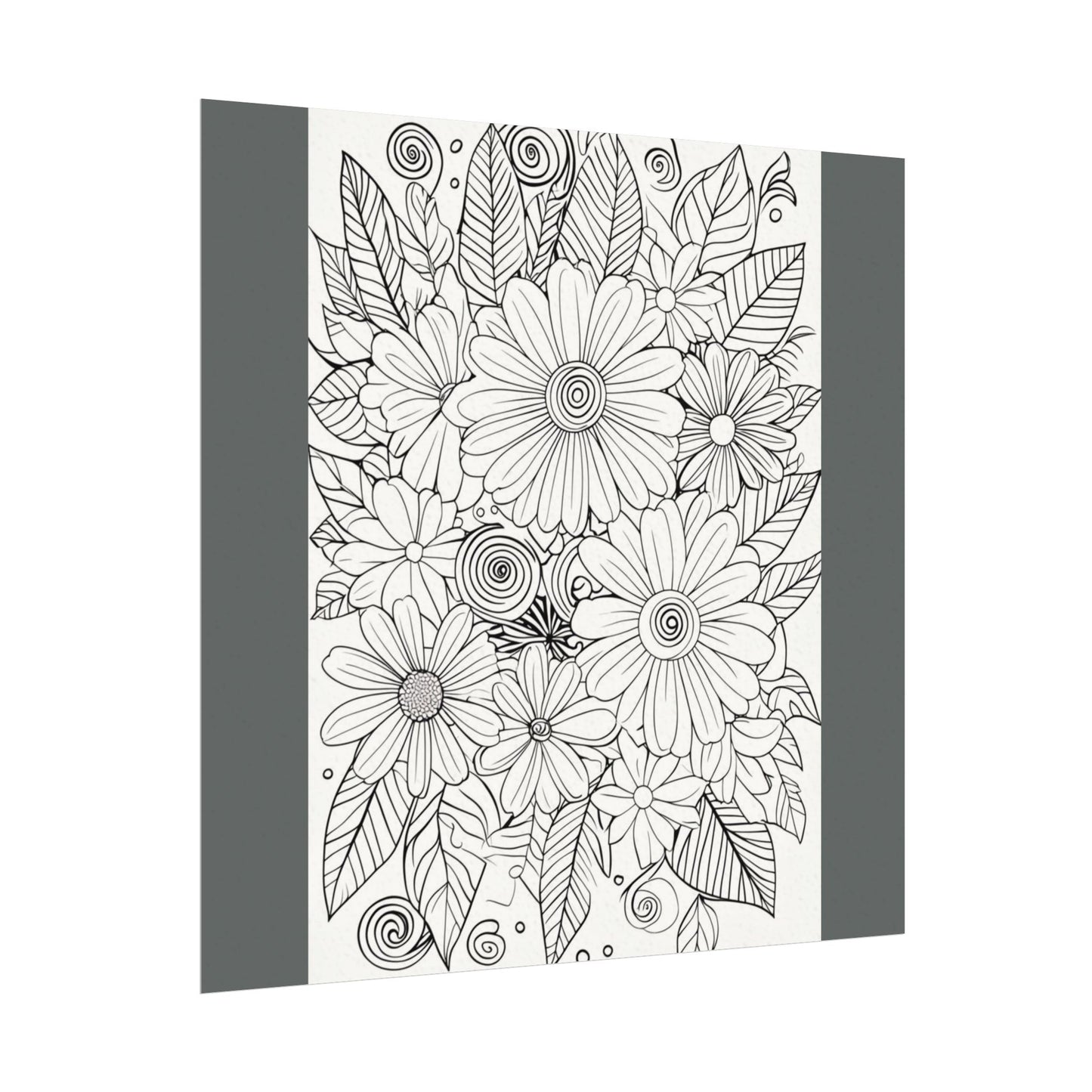 COLOR IT YOURSELF  Line Art Poster — Textured Matte Print