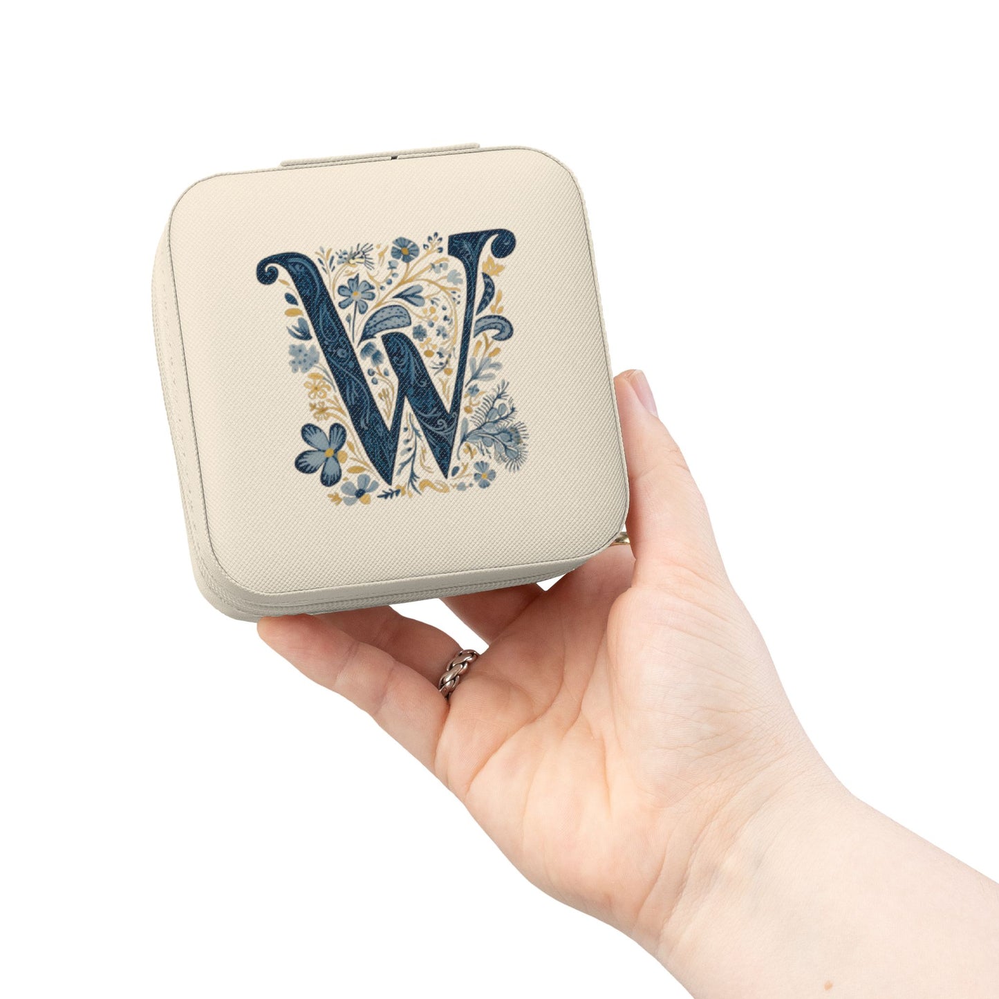 Personalized Monogram Jewelry Travel Case – Compact Pink W Organizer Box