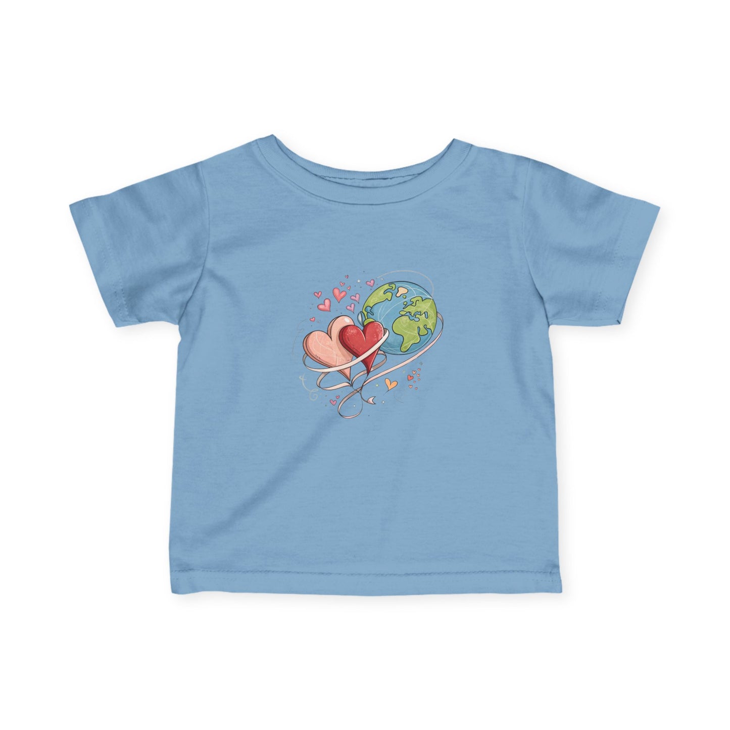 Infant Tee — "Love the Earth" Heart & Globe Baby Shirt
