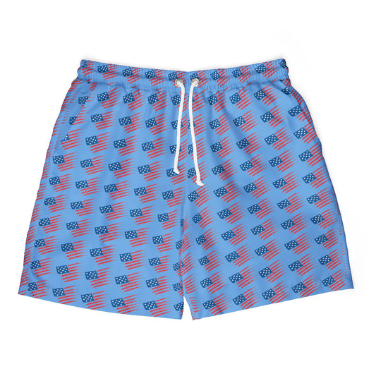 Patriotic Swim Shorts - Unisex AOP Swimwear for Summer, Beachwear, Pool Party, Independence Day, Vacation Essentials