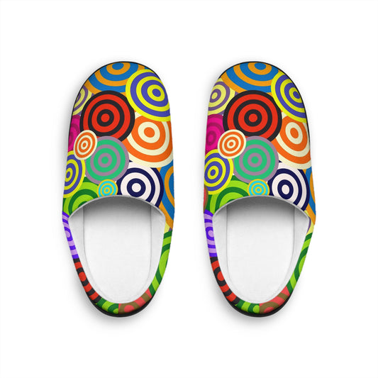 Colorful Patterned Women's Indoor Slippers