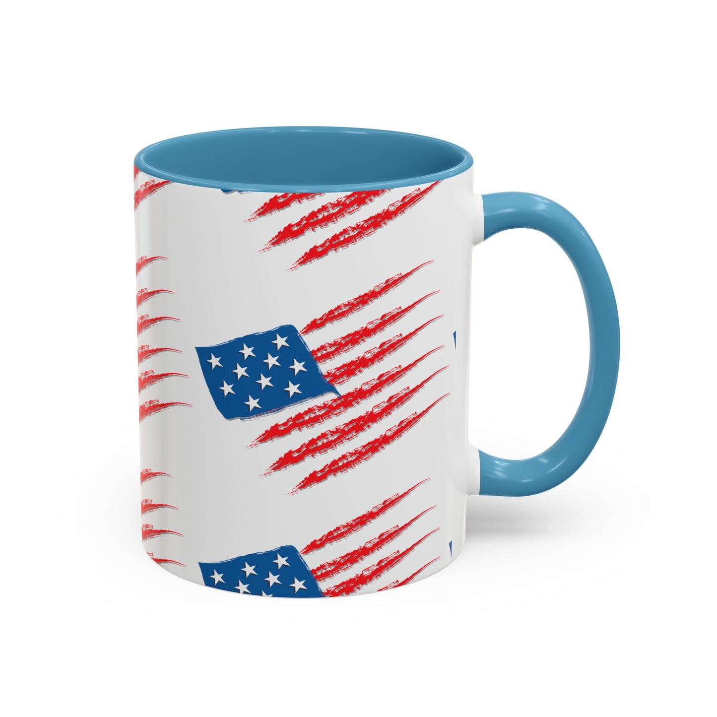 Patriotic Accent Coffee Mug | USA Flag Design