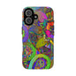 Psychedelic Mandala Tough Phone Case — Colorful Floral Geometric iPhone Cover
