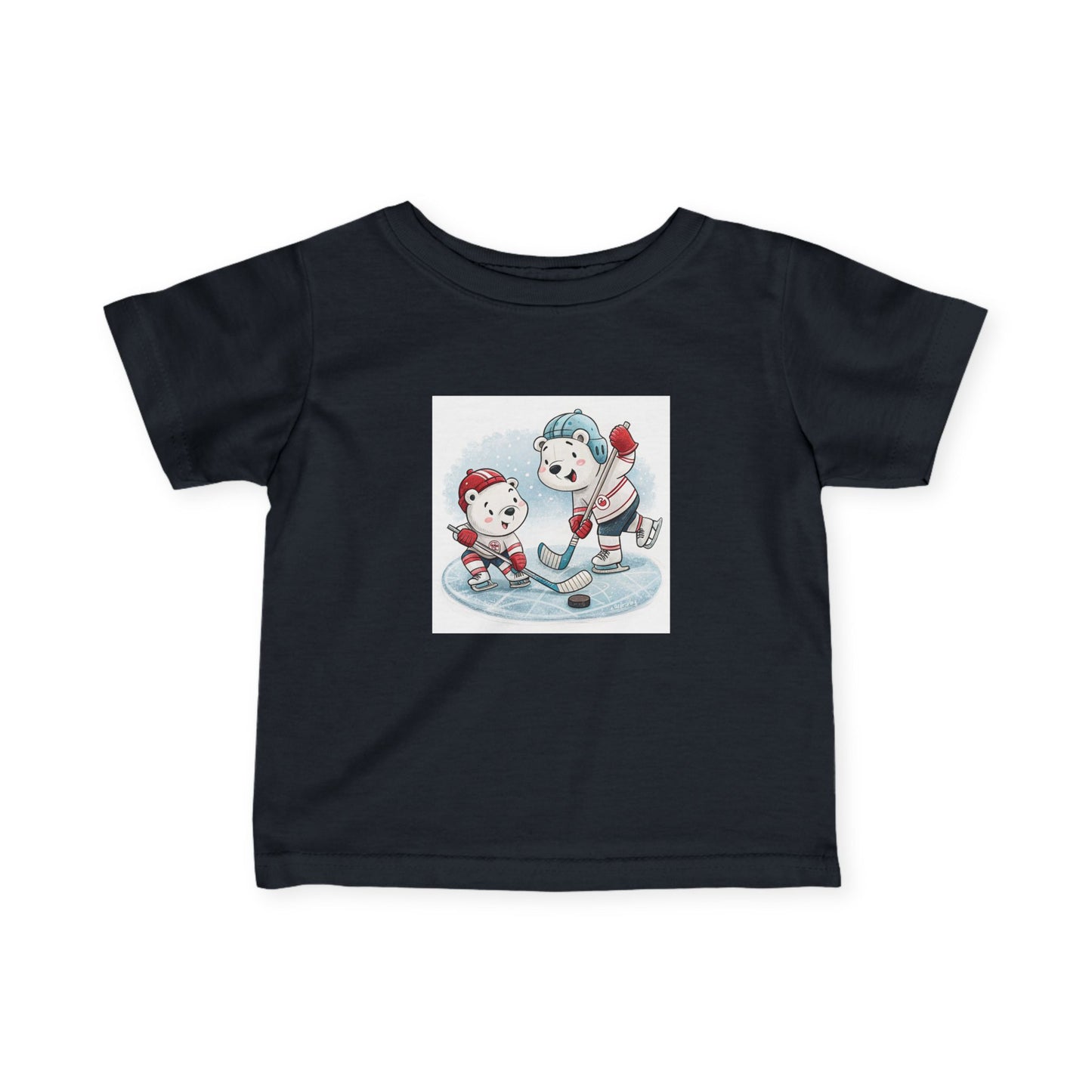 Infant Tee — Cute Ice Hockey Polar Bears Baby Shirt