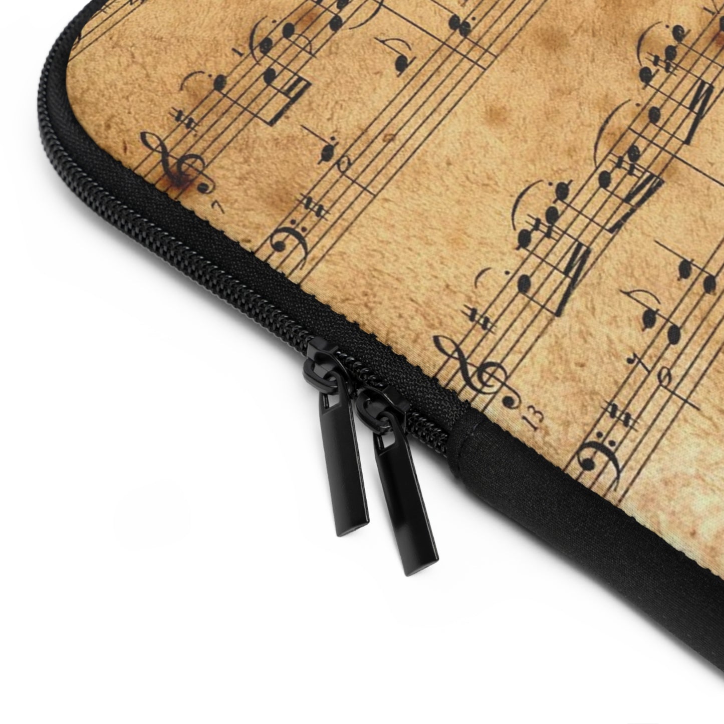 Vintage Music Notes Laptop Sleeve, Music Lover Gift, Folio Case, Student Accessories, Laptop Protector, Stylish Tech Case