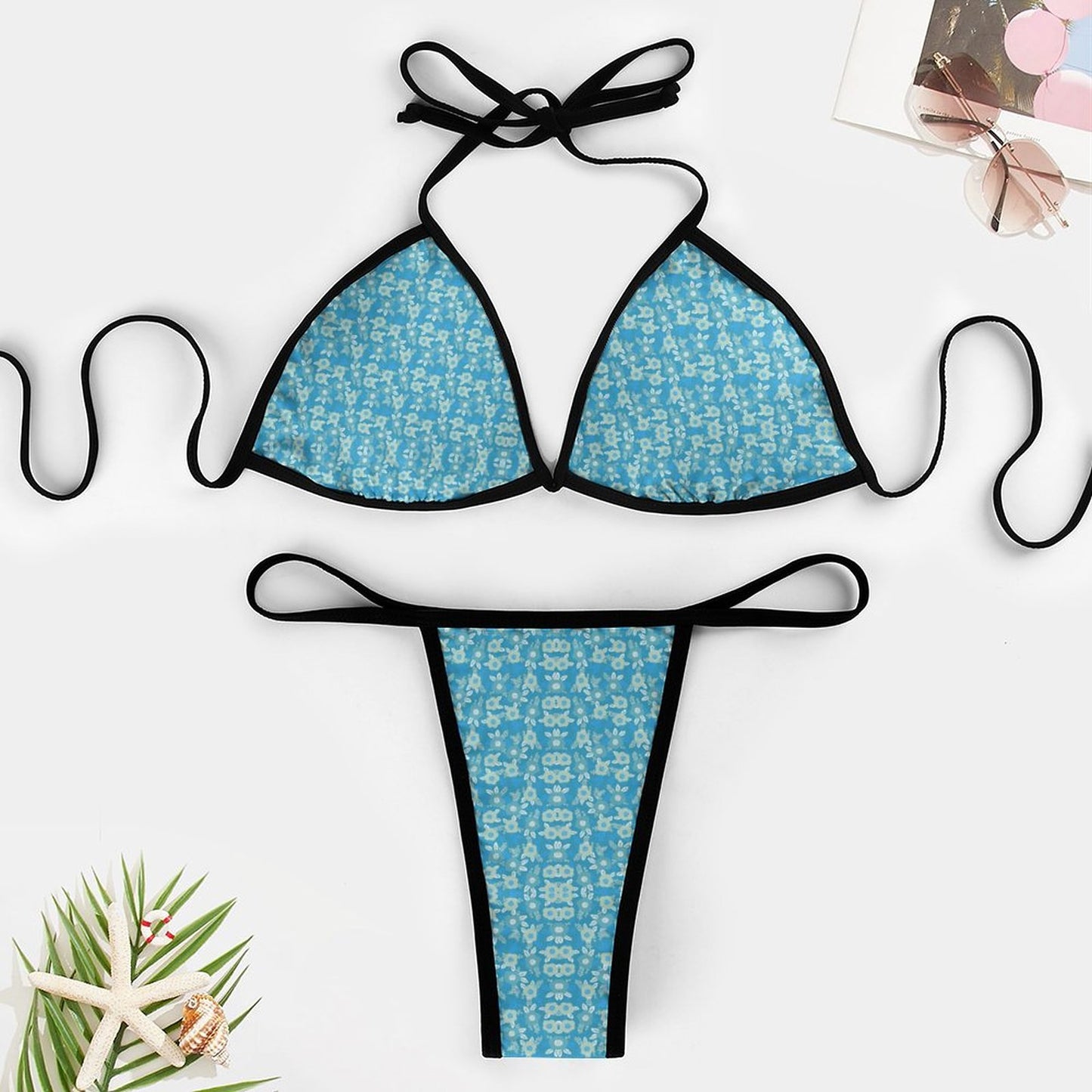 2-Piece Thong Triangle Bikini Set