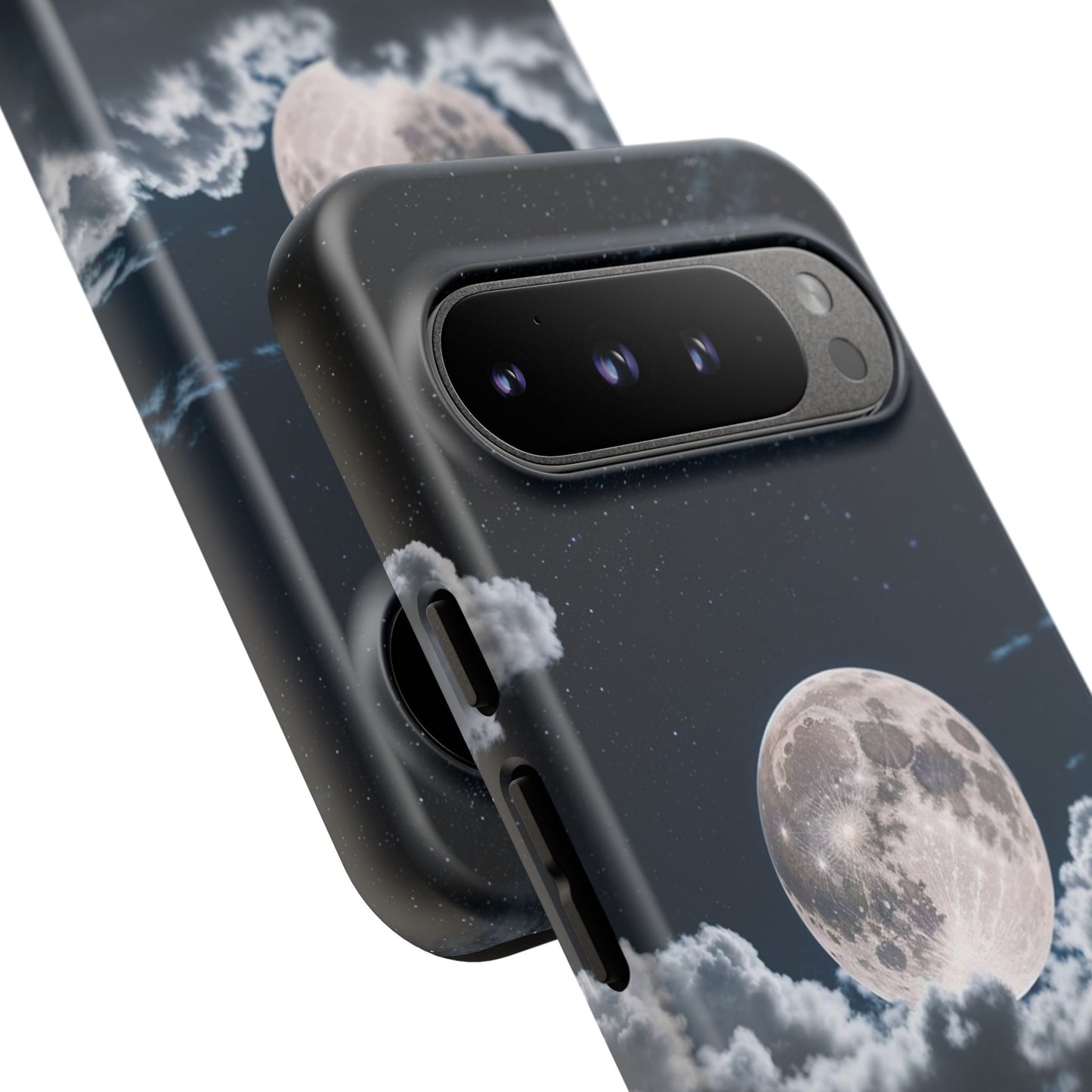 Moonlit Reflection Phone Case — Night Sky Moon & Clouds Tough Case