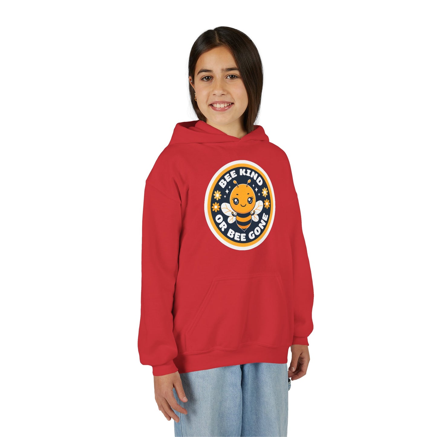 Bee Kind Badge hoodie | Youth Hoodie, Cute Bee Graphic