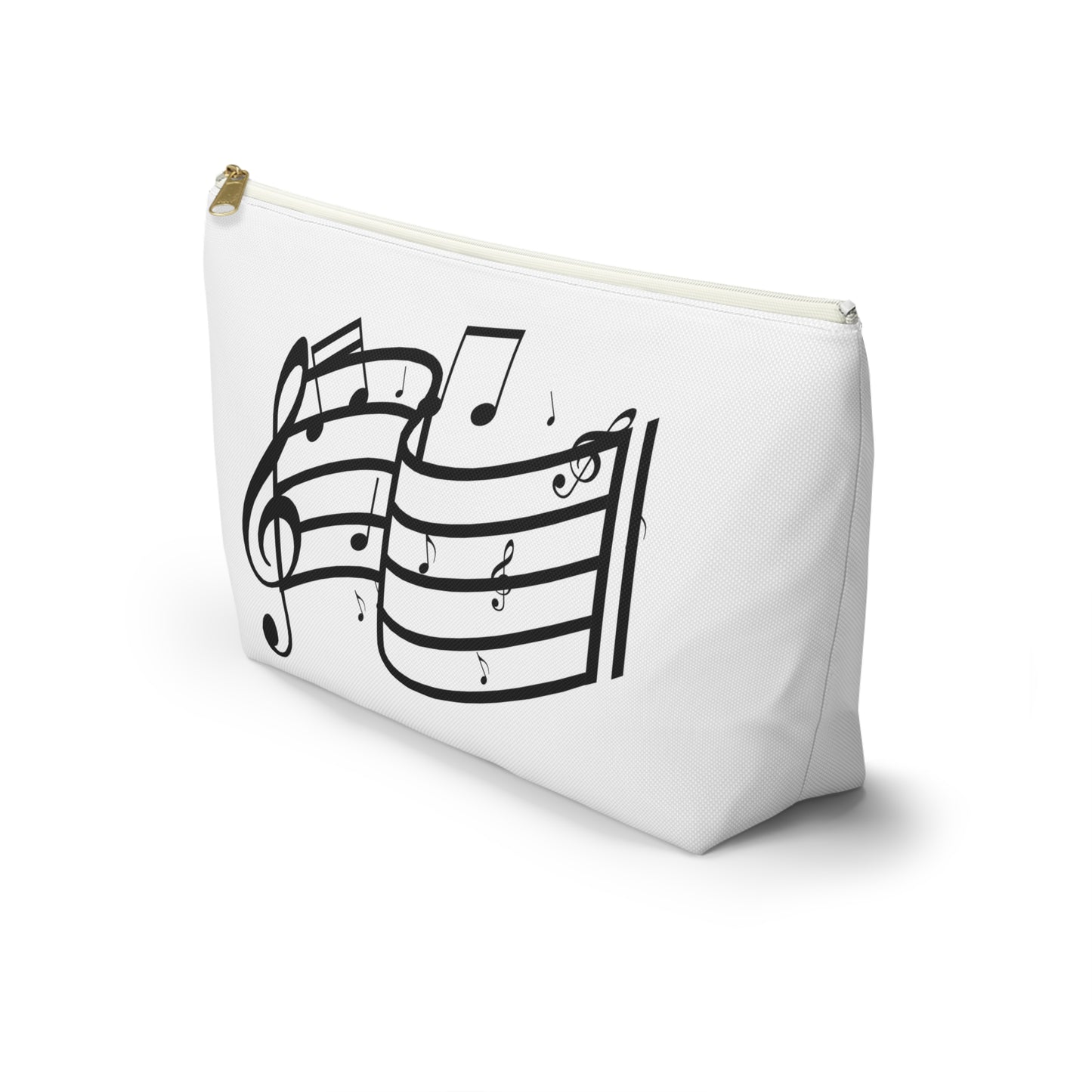 Music Notes Accessory Pouch — T-Bottom Makeup & Gadget Organizer