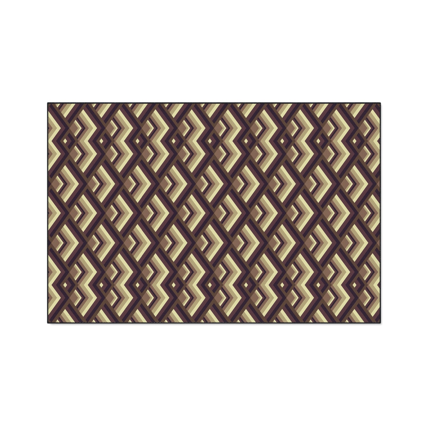 Geometric Retro Diamond Heavy-Duty Floor Mat