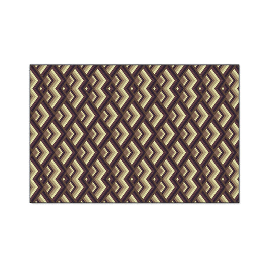 Geometric Retro Diamond Heavy-Duty Floor Mat