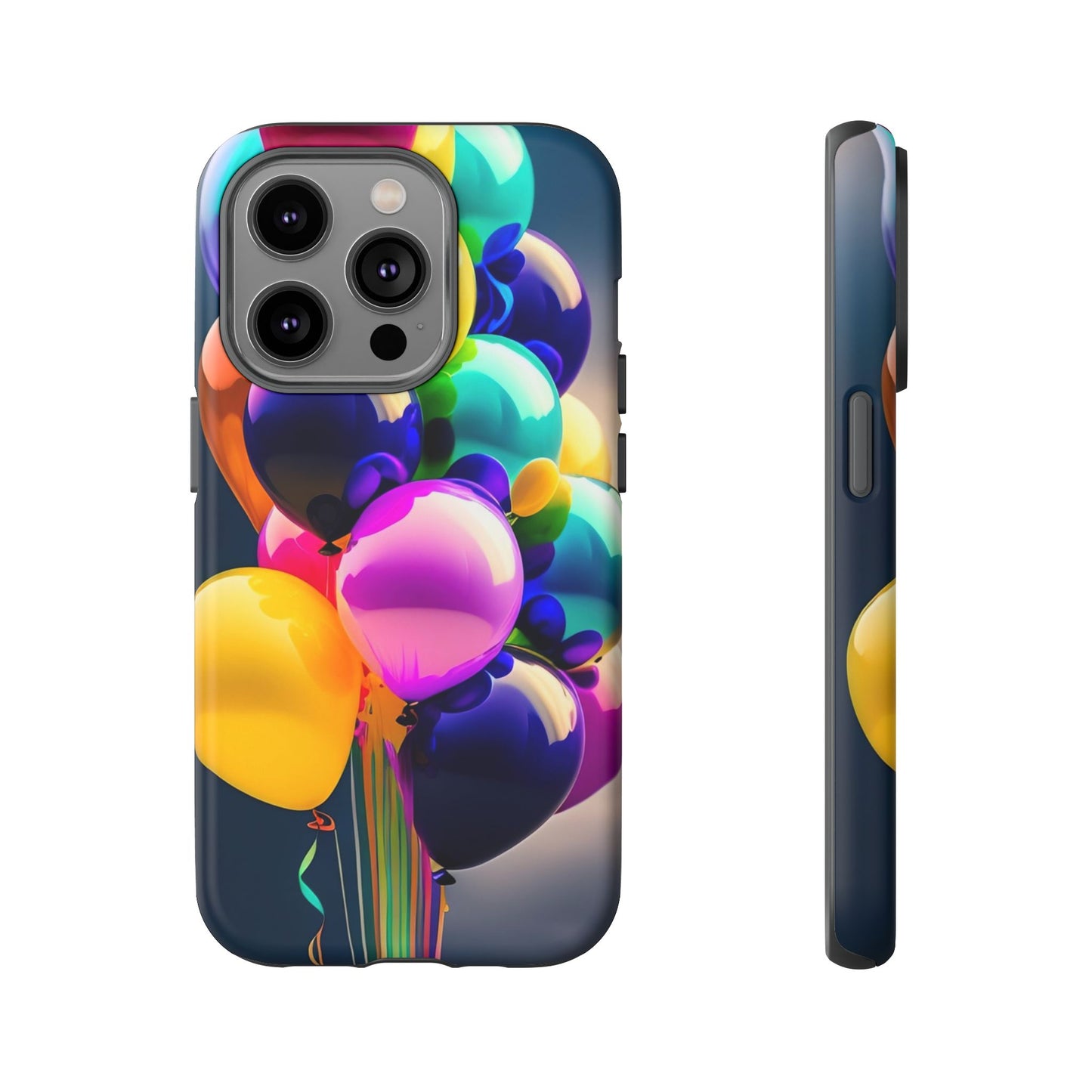 Colorful Balloon Tough Phone Case — Vibrant Party Balloons Protective Cover