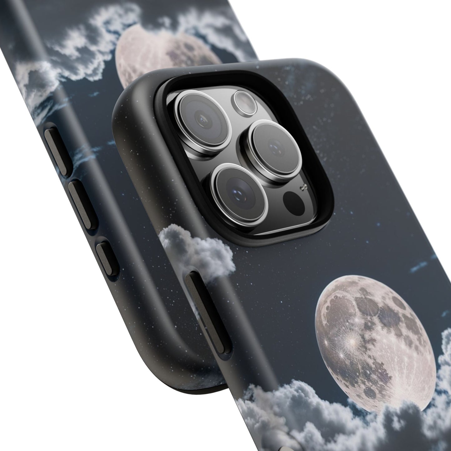 Moonlit Reflection Phone Case — Night Sky Moon & Clouds Tough Case