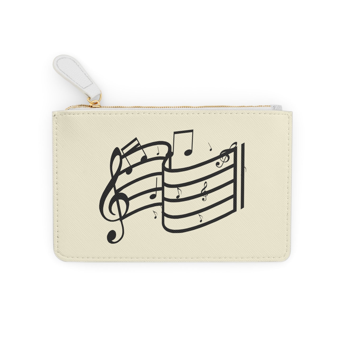 Musical Notes Mini Clutch — Music Lover Zip Pouch