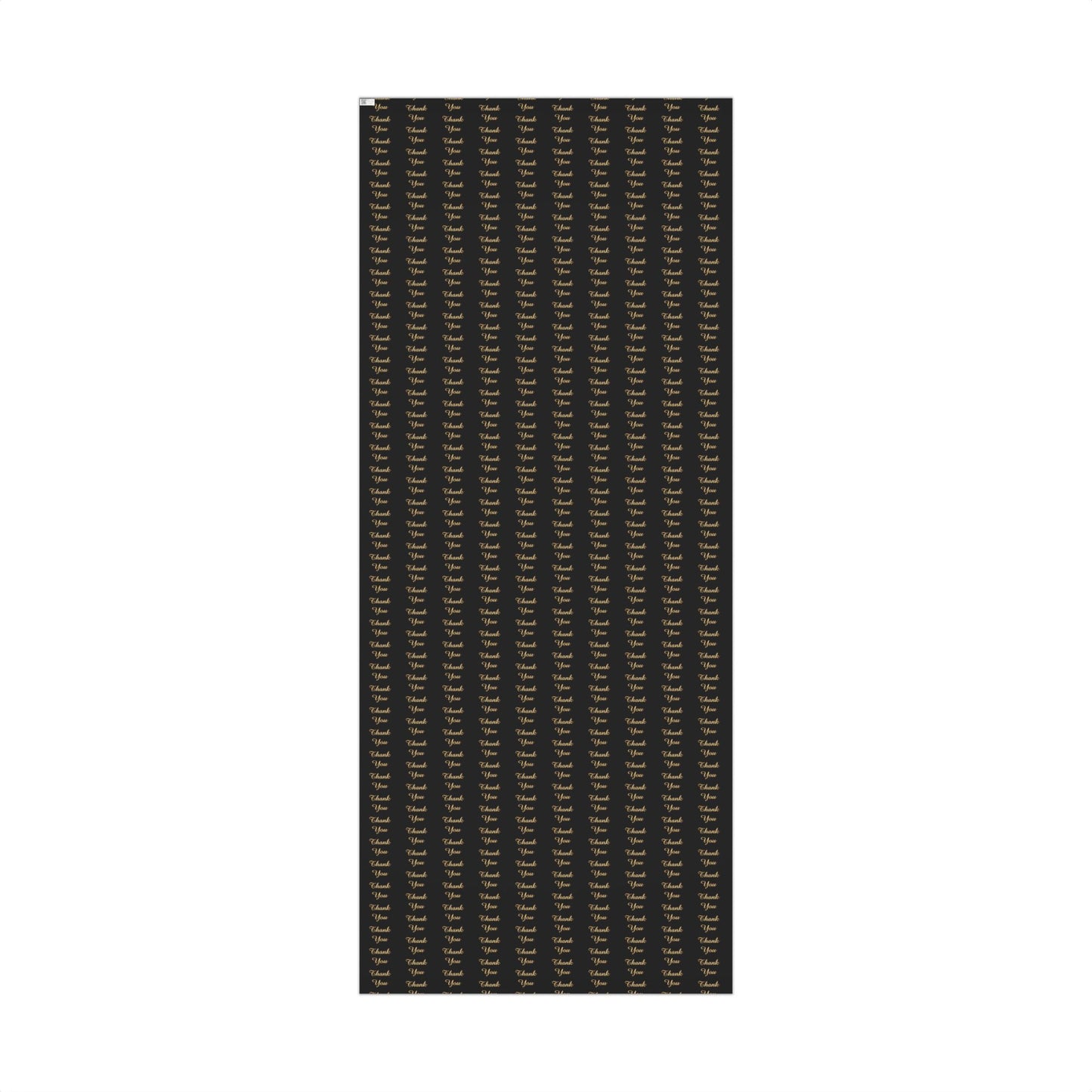 Gift Wrap Paper — Elegant Black & Gold “Thank You” Pattern (Thanksgiving, Weddings, Customer Gifts)