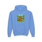 Cartoon Beaver Forest Scene Youth Hoodie | Woodland Animal Kids Sweatshirt