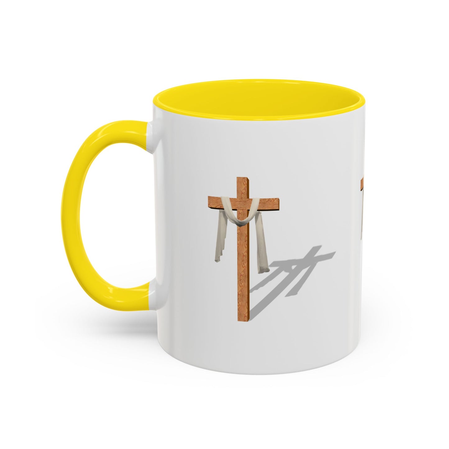Faith-Inspired Accent Coffee Mug – Spiritual Gift for Christians, Religious Decor, Church Mug, Inspirational Drinkware
