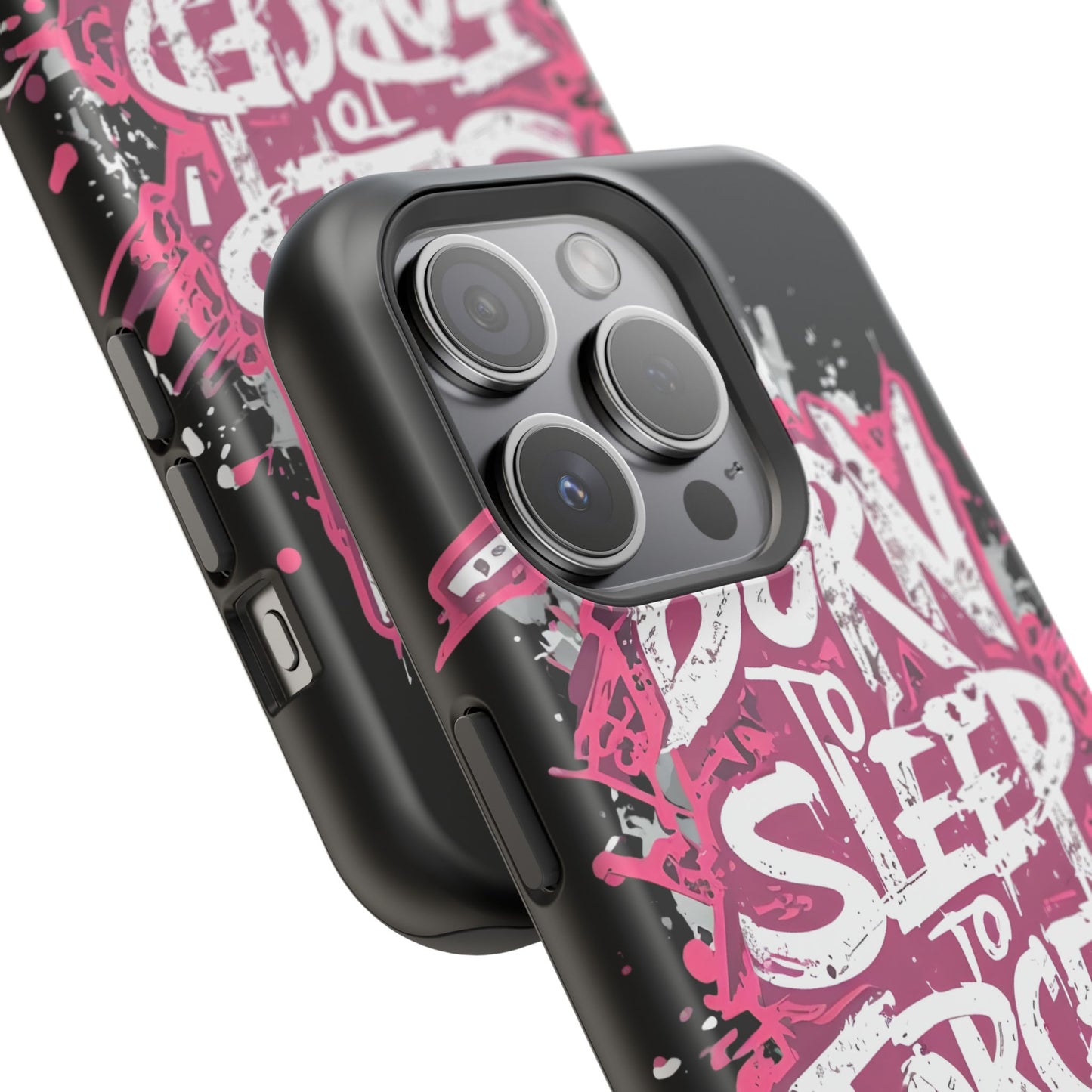 Phone Case — "Born to Sleep, Forced to Work" Impact-Resistant Magnetic Case