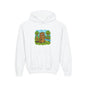 Cartoon Beaver Forest Scene Youth Hoodie | Woodland Animal Kids Sweatshirt