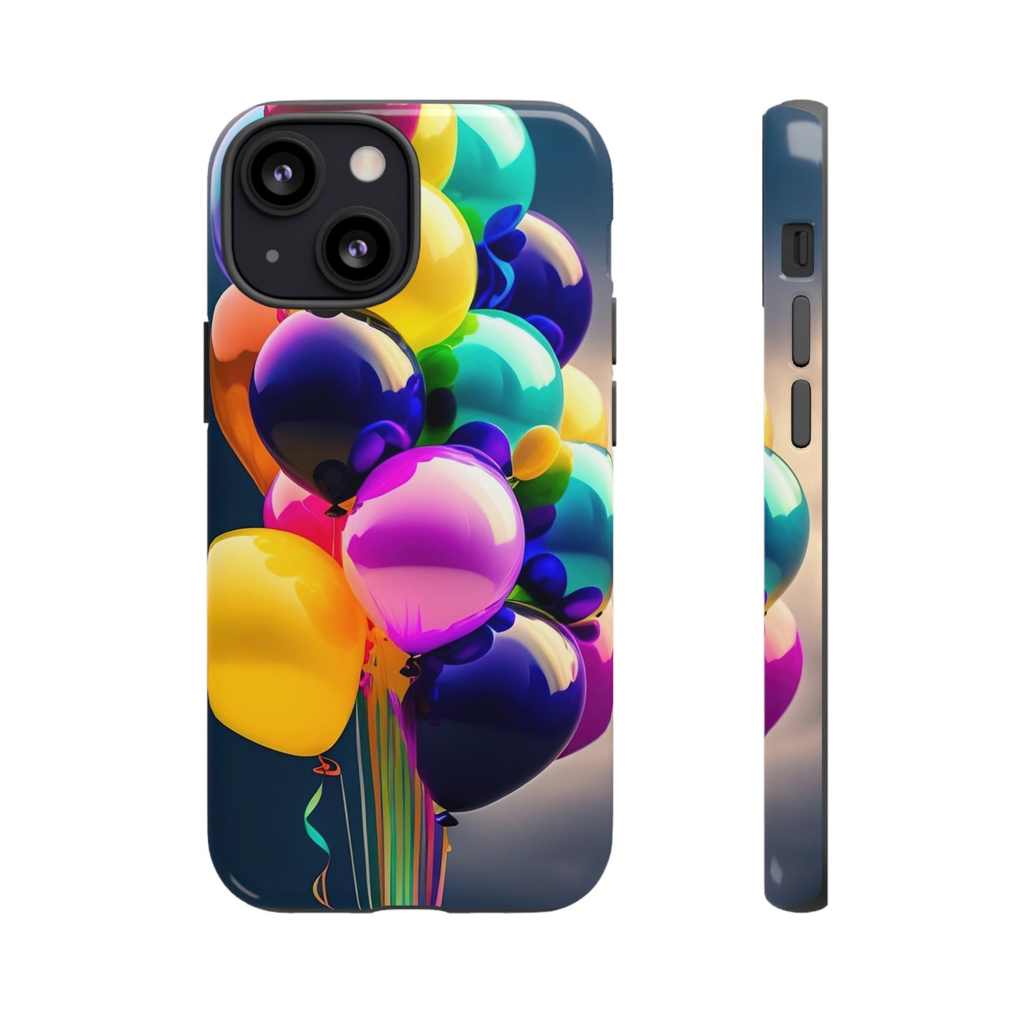 Colorful Balloon Tough Phone Case — Vibrant Party Balloons Protective Cover