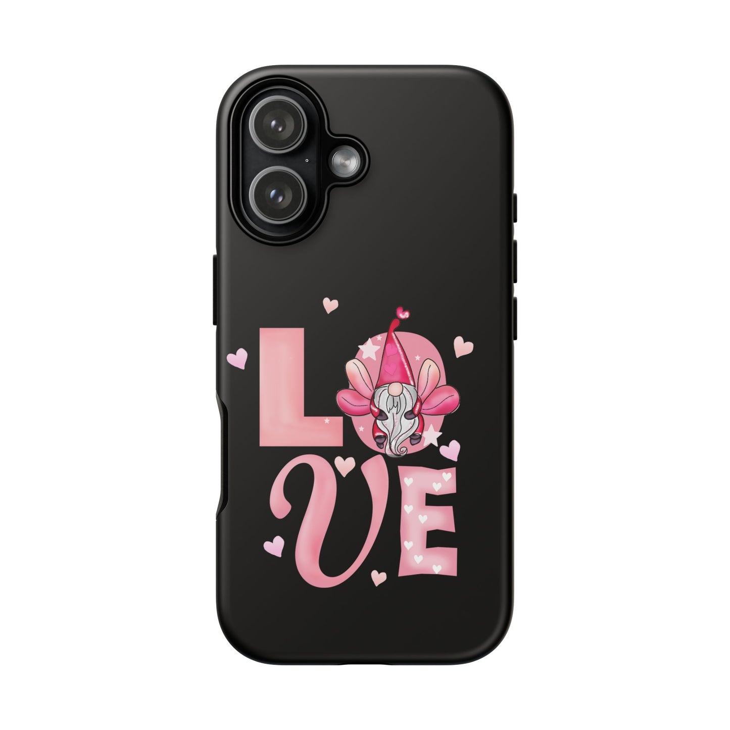 Love Gnome Phone Case — Cute Pink Heart Valentines Protective Case