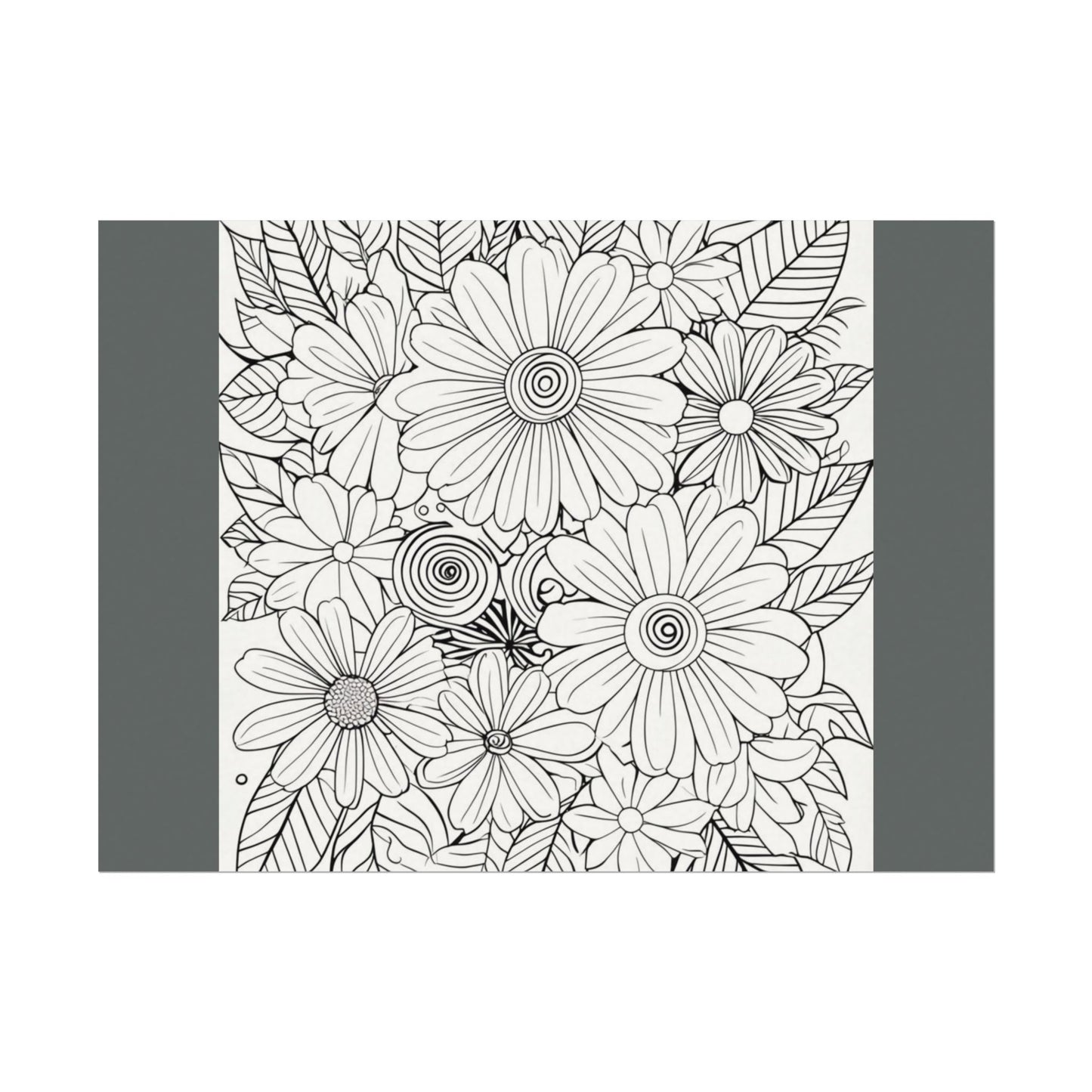 COLOR IT YOURSELF  Line Art Poster — Textured Matte Print